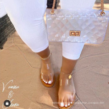 Big size Flat outdoor women fashion jelly shoes slippers  girl jelly shoe for girls  sandal shoes only